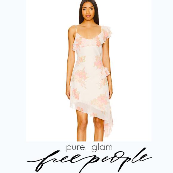 Free People floral asymmetrical dress - Picture 4 of 6